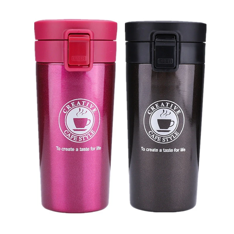 

380ML vacuum Insulated bottle stainless steel coffee tumbler, double wall thermos travel coffee mug