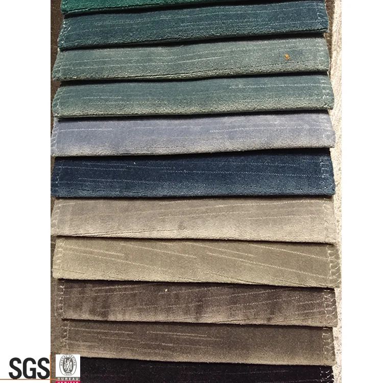 Jes Factory 100 Polyester Furniture Upholstery Jacquard Velvets Fabrics