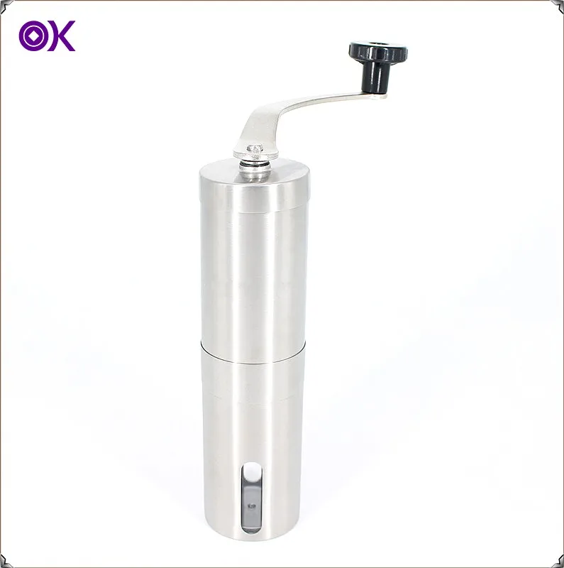 

2019 hot sale on amazon/manual coffee grinder/manual stainless steel coffee grinder, Silver