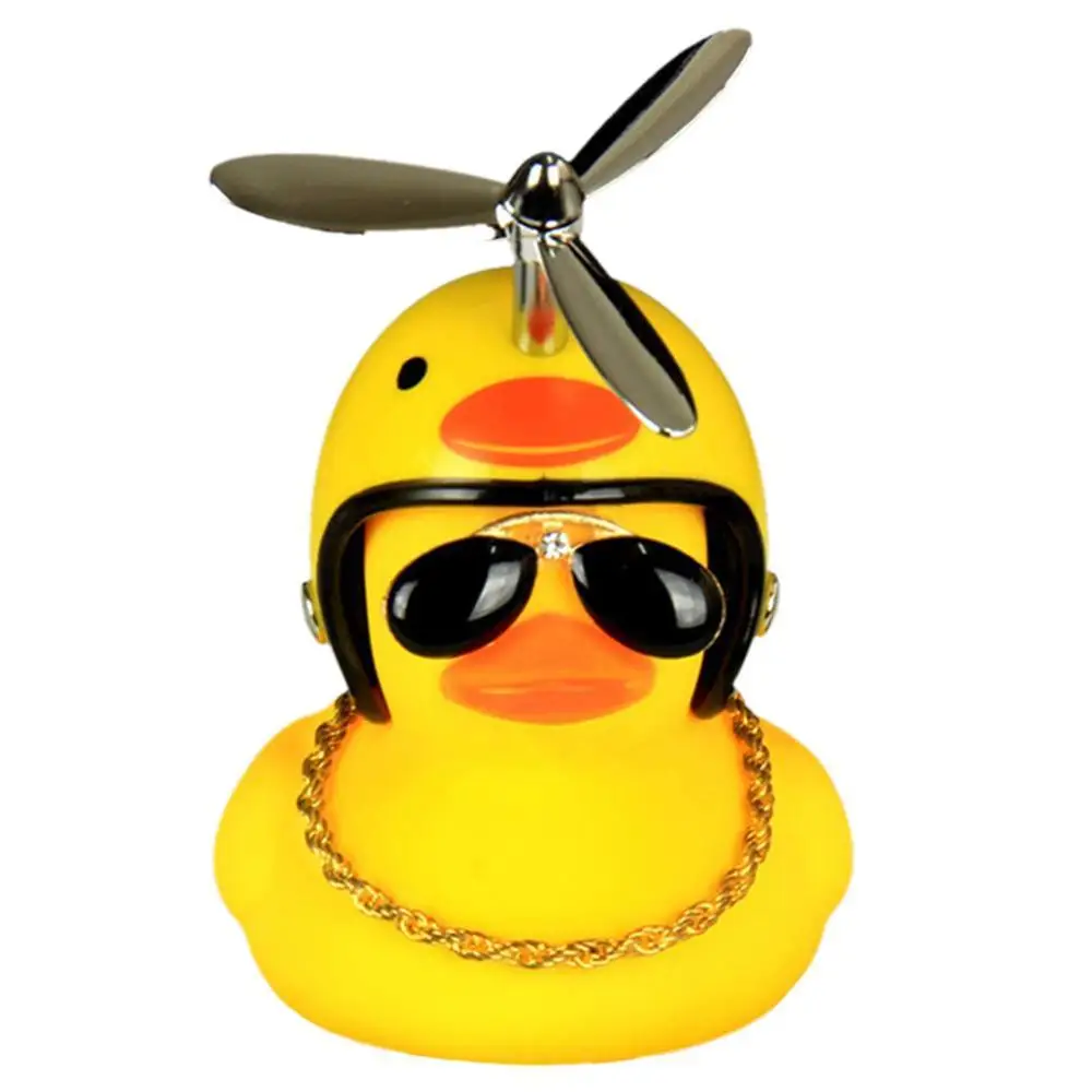 

2021 promotion gift Bicycle Horn bell Light Small Yellow Duck with Helmet
