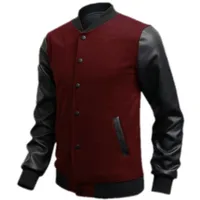 

YSMARKET Men Autumn Leather Patchwork Jackets and Coats Button Male Casual Fashion Slim Fitted Zipper Jackets Outerwear E1606