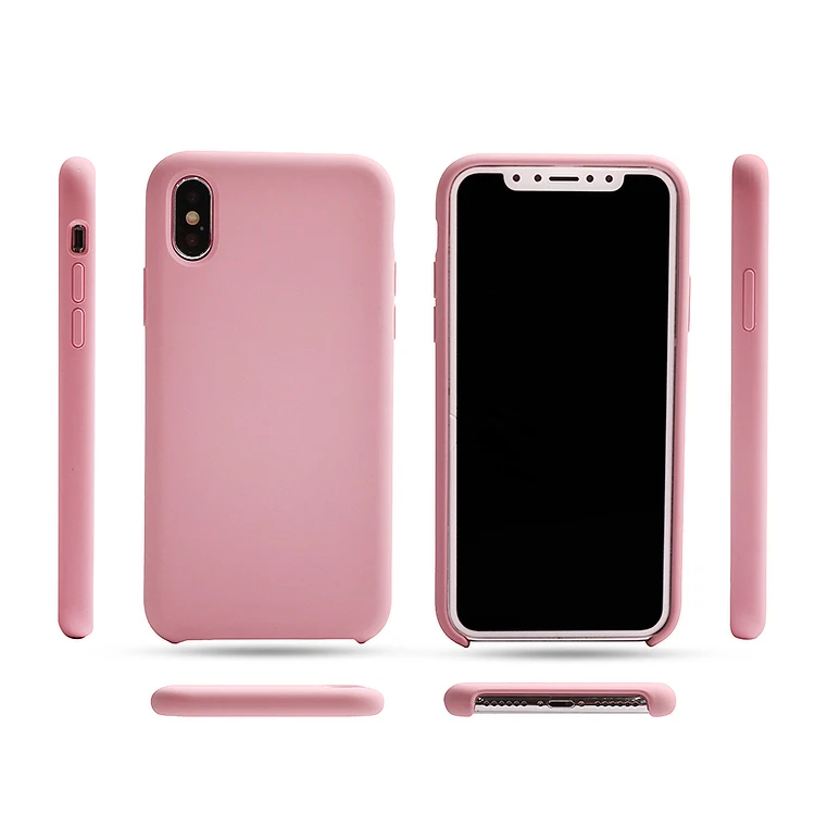 Soft Liquid Silicone Case Gel Rubber Case Full Protection Shockproof Cover Case Apply for iPhone 6 7 8 Plus X Xr Xs Max 6.5inch