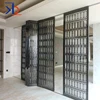 Mirror Metal Panel Sheet Folding Screen Design Decorative Black Interior Room Divider Stainless Steel Partition Wall