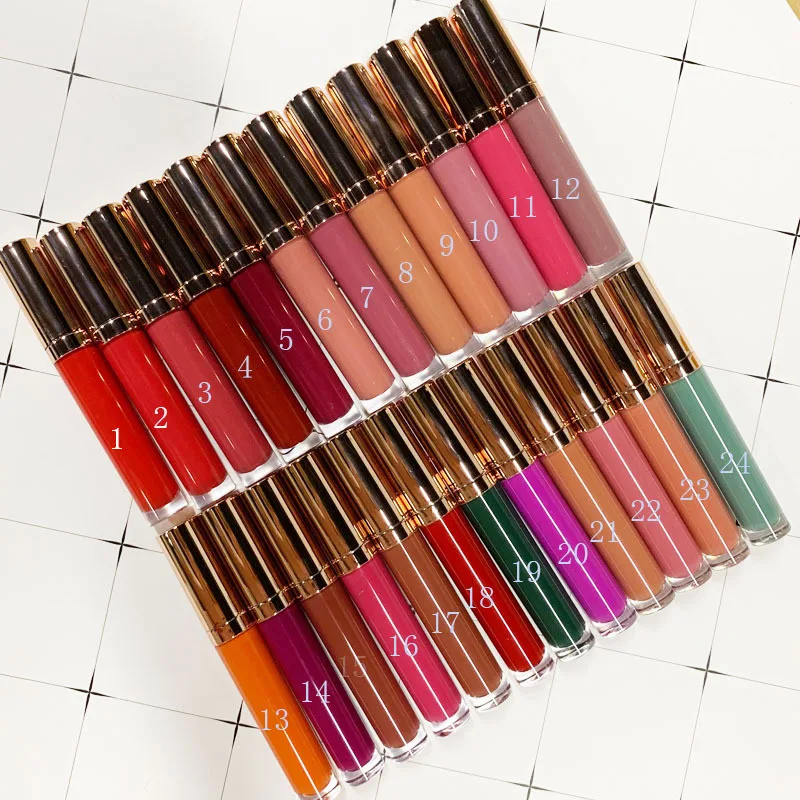 

New Fashional Waterproof Long Lasting Matte Lipstick Private label waterproof lip gloss with glitter