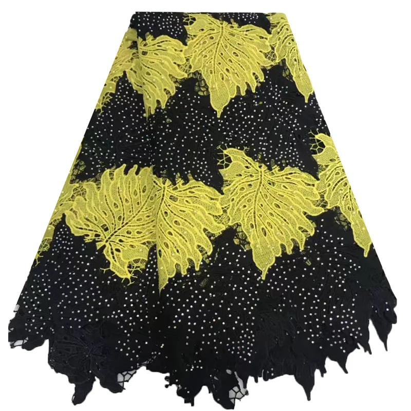 

2018High Quality Beaded African Cord lace Fabric Embroidery lace fabric Newest Design Nigerian Lace Fabric For Wedding Dress, As picture