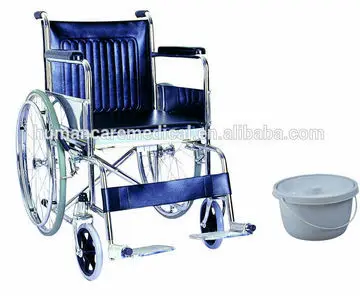 
Steel comfortable commode wheelchair with CE 