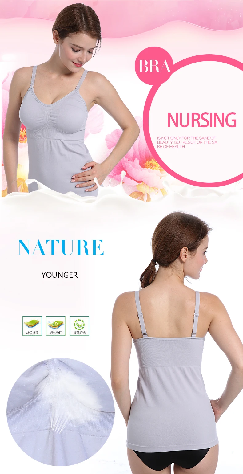 spandex women tank seamless breastfeeding tank nursing top