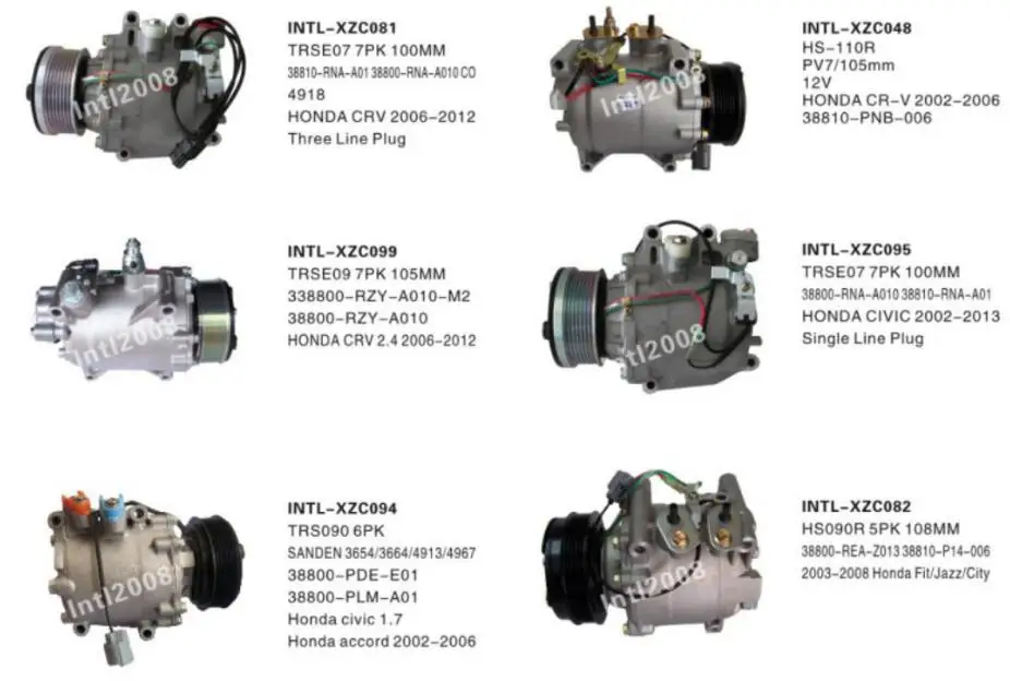 Sanden TRSE09  auto AC Compressor for Honda CR-V CRV 2.4i /Acura RDX 38800RZYA010M2 38810RWCA03 38810RZYA01 CO 4920AC