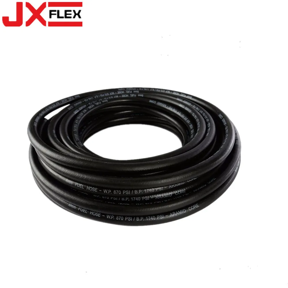 10mm 3//8/" Car Fuel System Braided Hose Reinforced Polyester Cord Quality Rubber