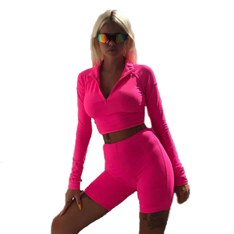 90428-MX94 sport style crop top playsuit jumpsuits women shorts
