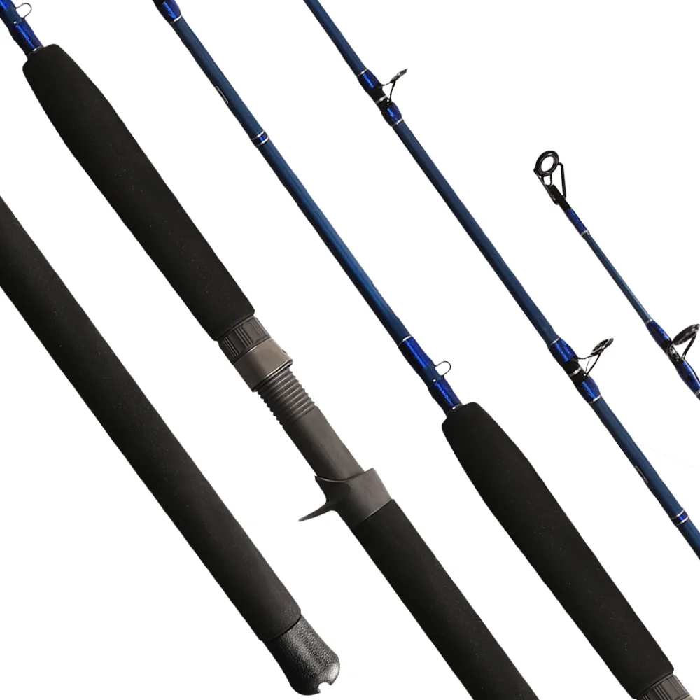 

New design One Sections 6.6 ft Pure carbon Jigging Casting Fishing Rod, Blue