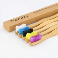 

environmentally friendly biodegradable eco bambus toothbrush with soft Nylon610 bristles zero waste package