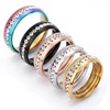 Simple Cheap Stainless Steel Meaningful Rings CZ Engagement Ring