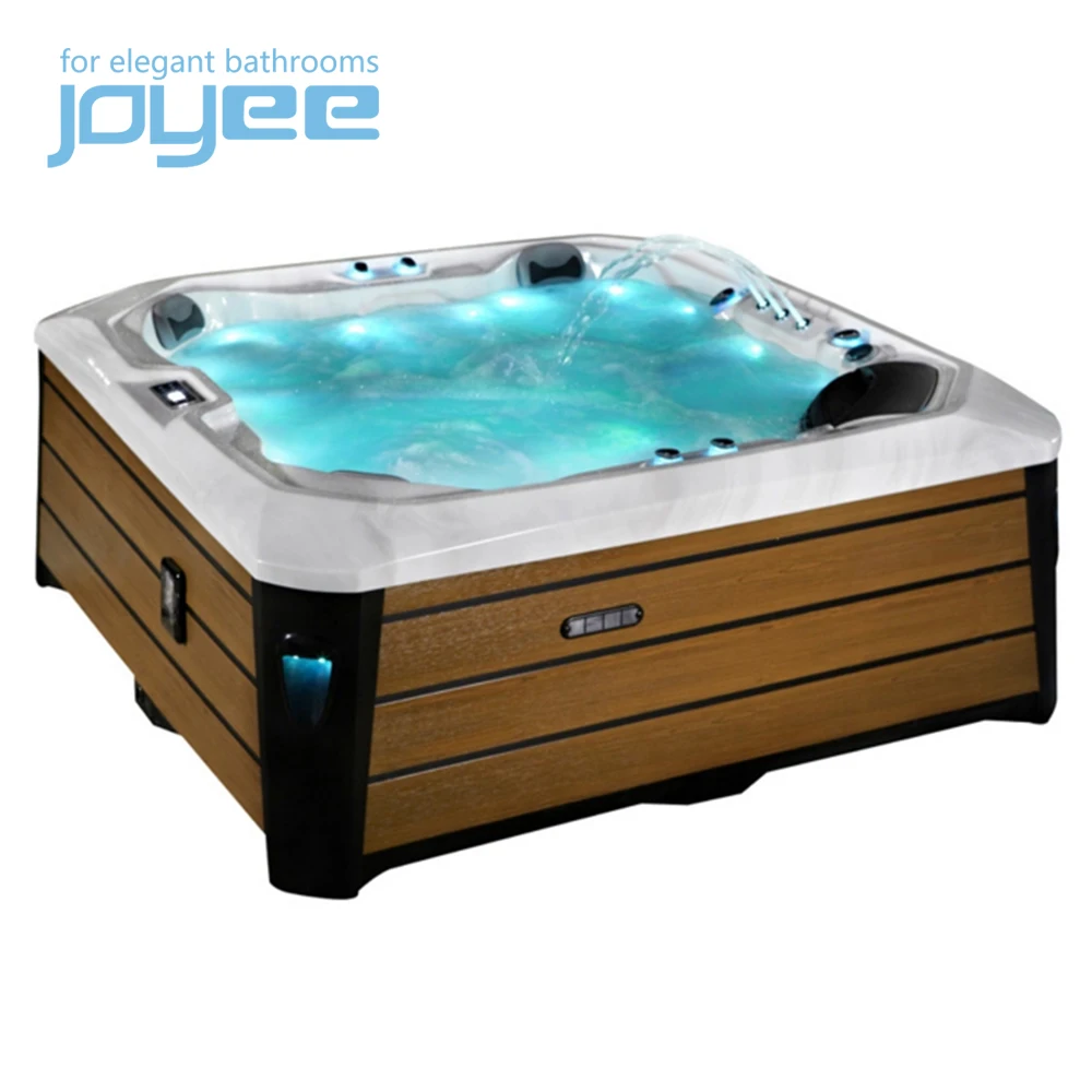 Outdoor Garden Patio 6 Person Big Size Jacuzzi Function Spa Massage Acrylic Chinese Hot Tub