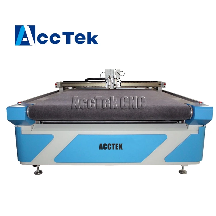 jinan acctek autofeed oscillating knife table for leather cutting with fast speed AKZ1626