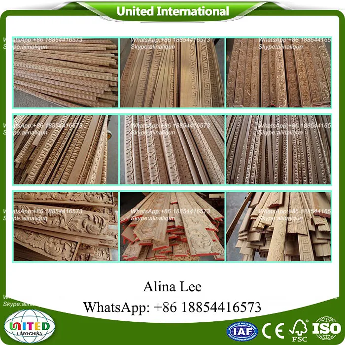 Interior decorative carved wood mouldings