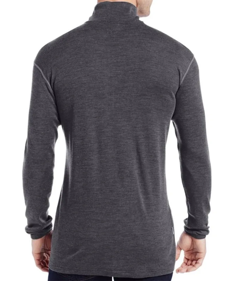 Custom 100% Pure Merino Wool Men's 1/4 Zip Outdoor Athletic Base Layer ...