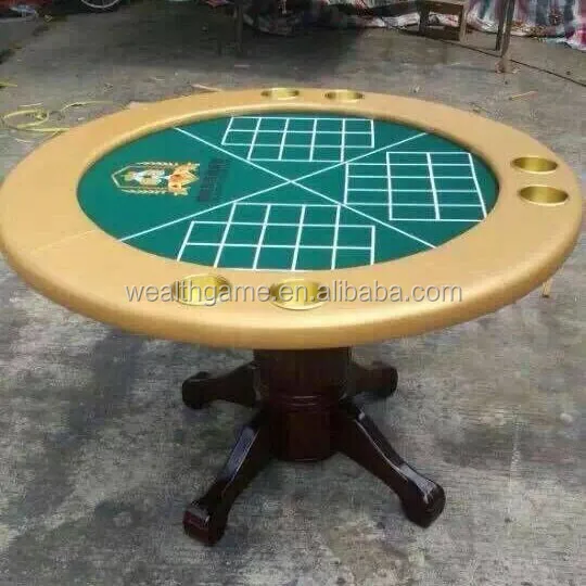 Deluxe 54 Inch Round Casino Poker Table With Solid Wood Leg Buy Poker