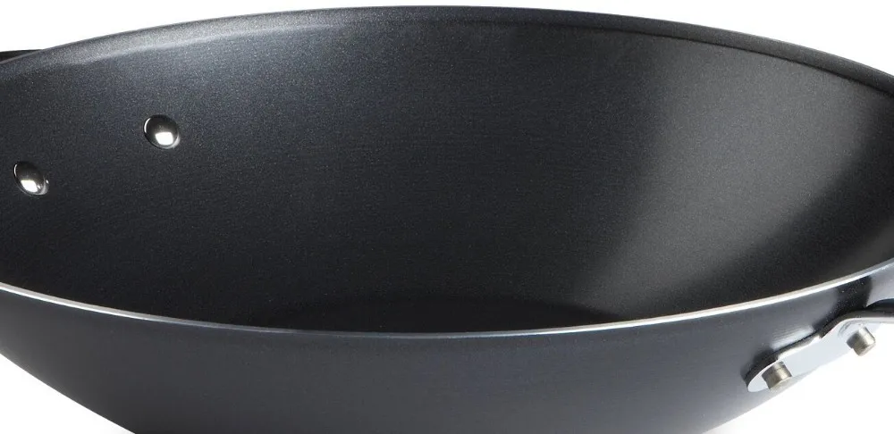 Aluminum Alloy non-stick wok fry pan with long handle discount