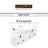 Double UK socket to EU Plug Adapter Converts 2 pin Euro Wall Plug travel electric adapter