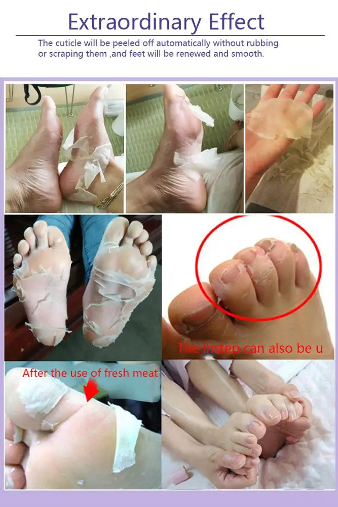 
Free Shipping Wholesale Exfoliating Foot Peel Mask Lavender Exfoliating Socks Baby Care Pedicure Socks Remove Dead Skin 