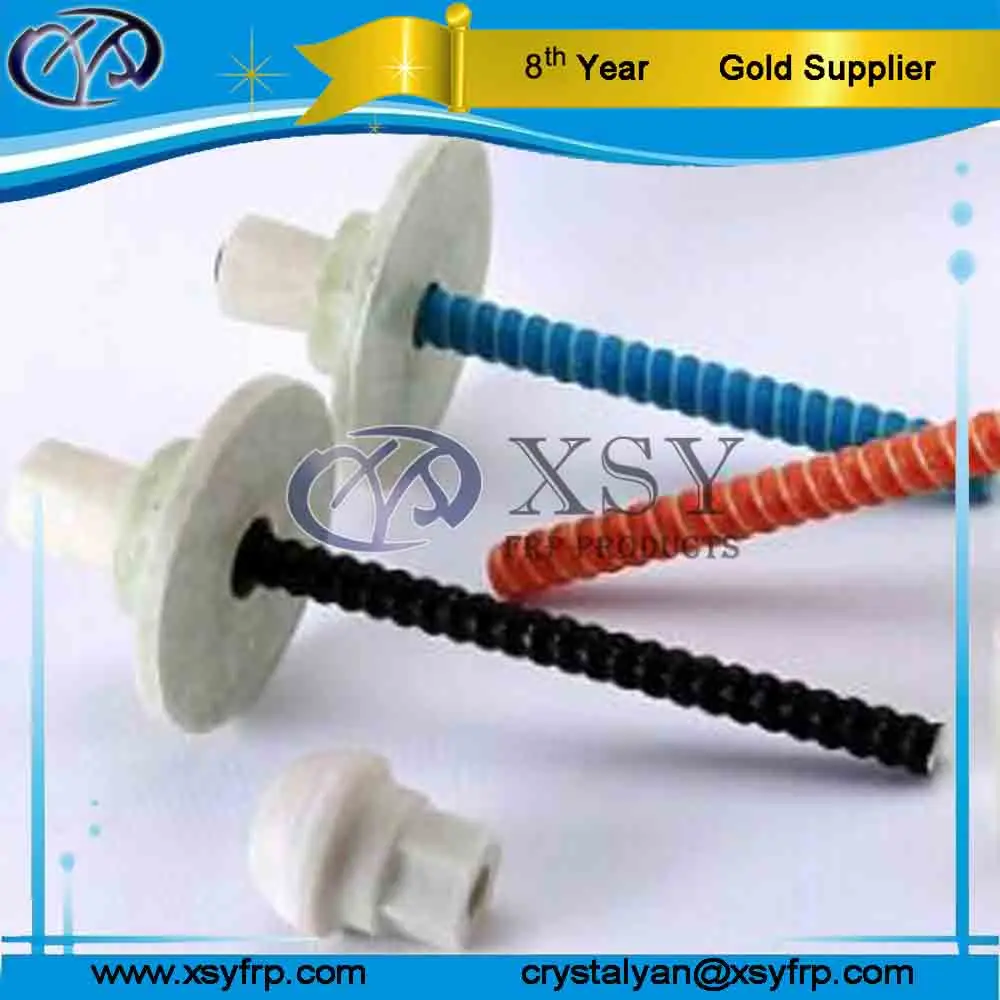 
Cuttable Pultrusion Fiberglass Rock Anchor Bolt With Nut And Tray 