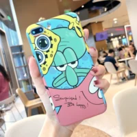 

360 SpongeBob Phone Case For iPhone With Tempered Glass