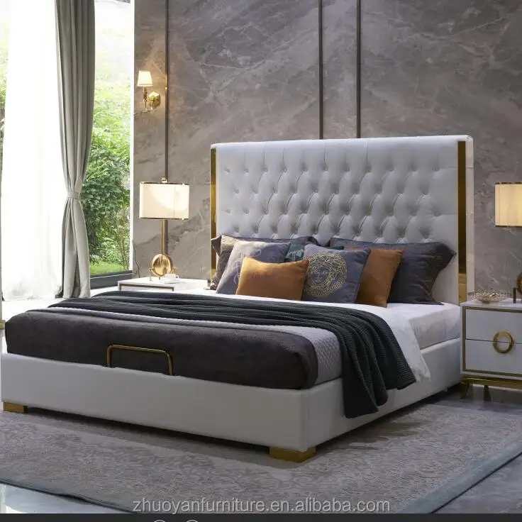Italy Bed Room Furniture Hotel Bedroom Furniture Set Button Tufted Bed King Size Bed Buy High Back Designer Bed Back Bed Of Leather Beautiful Headboard And Bed Product On Alibaba Com