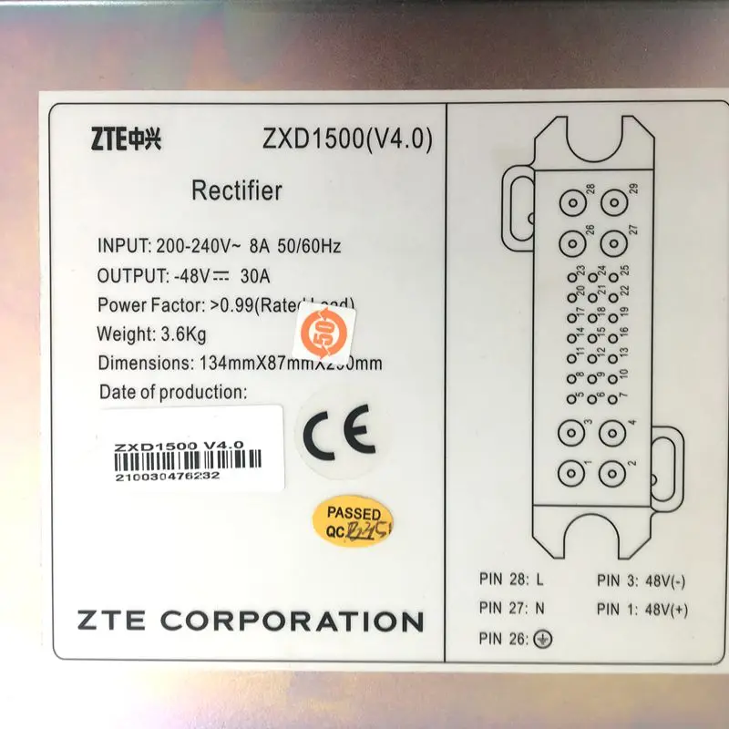 100% Original Zte Zxd1500 V4.0 Rectifier Module 30a For Zxdu58 W121 ...