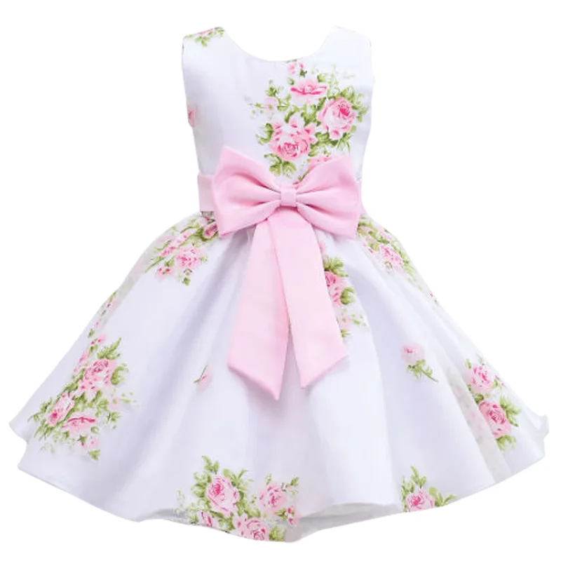 

Best Seller Cheap Clothes Online Tabao Girls Wedding Dress Cute Rose Printed Baby Party Dresses, Maroon;pink;green;purple;red;white;dark purple;blue;grey