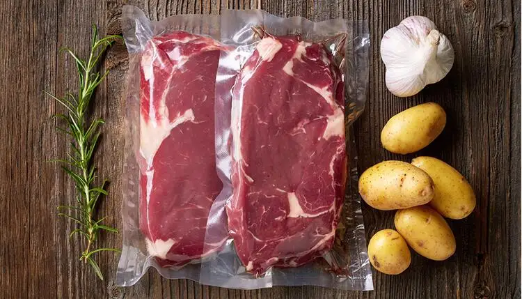 定制印刷密封透明透明尼龙 pe 食品真空袋肉类包装铝箔袋真空袋