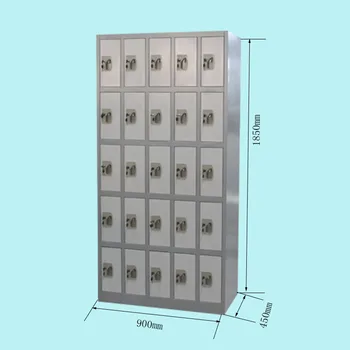 25 Doors Lockable Steel Locker Key Cabinet Holder Pigeon Hole