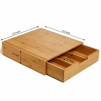 Monitor Stand Organizer Bamboo Wood Desk Computer Stand With