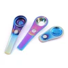 custom logo free wholesale manufacturer unique silver creative portable small metal engraved carved spoon smoking tobacco pipes
