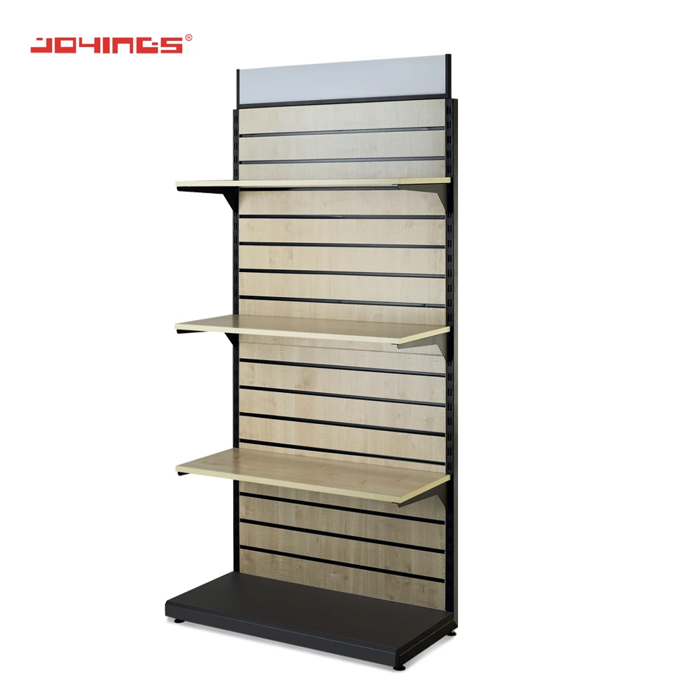 Custom Mdf Slat Wall Display Stand Metal Gondola Shelves Shop Retail Mdf Slat Wall Display Racks
