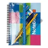 Fashion design pen with fancy school supplies notebook