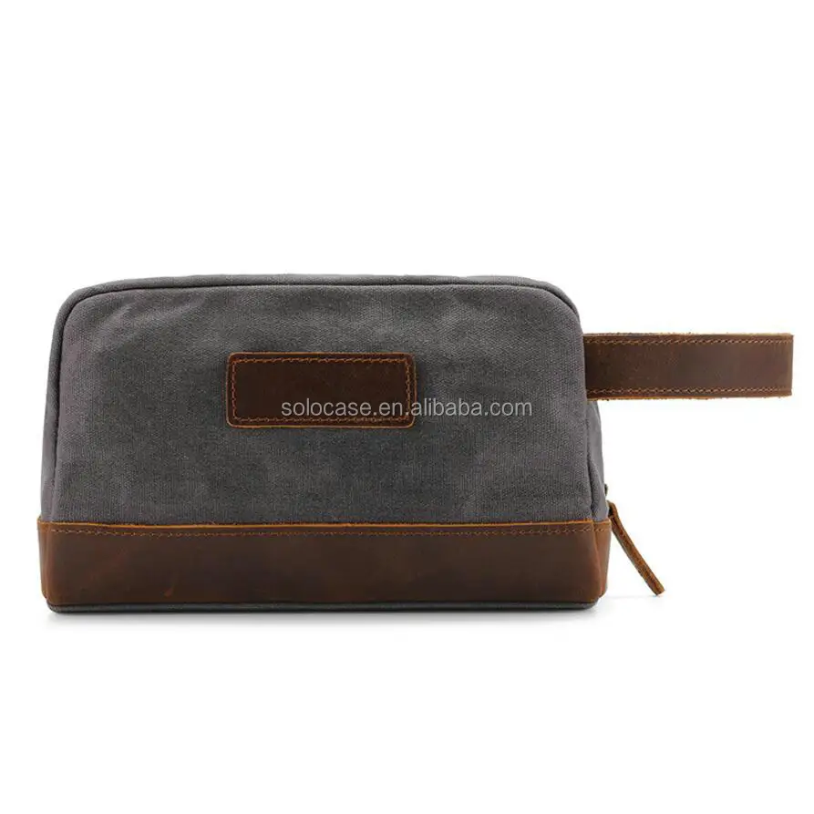 Leather Handle Cosmetic Bags