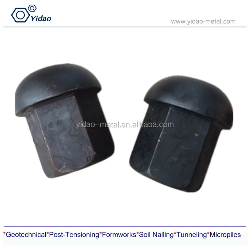 Spherical Hex Nut /full hex nut/ dome nut used for mining tunneling ,soil naining and Tie Back and Tie Rod Systems