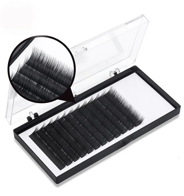 

Top quality ellipse flat eyelash extension,silk eyelash, Natural black