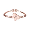 Accessories For Women Stylish Cat Eye Stone Inlay Butterfly Rose Gold Hollow Tin Alloy Bangle