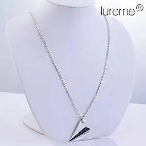 LuremeSilver Plated Alloy Paper Plane Pattern Necklace