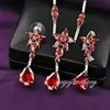 Party wear 18k gold plated ruby stone costume jewelry set