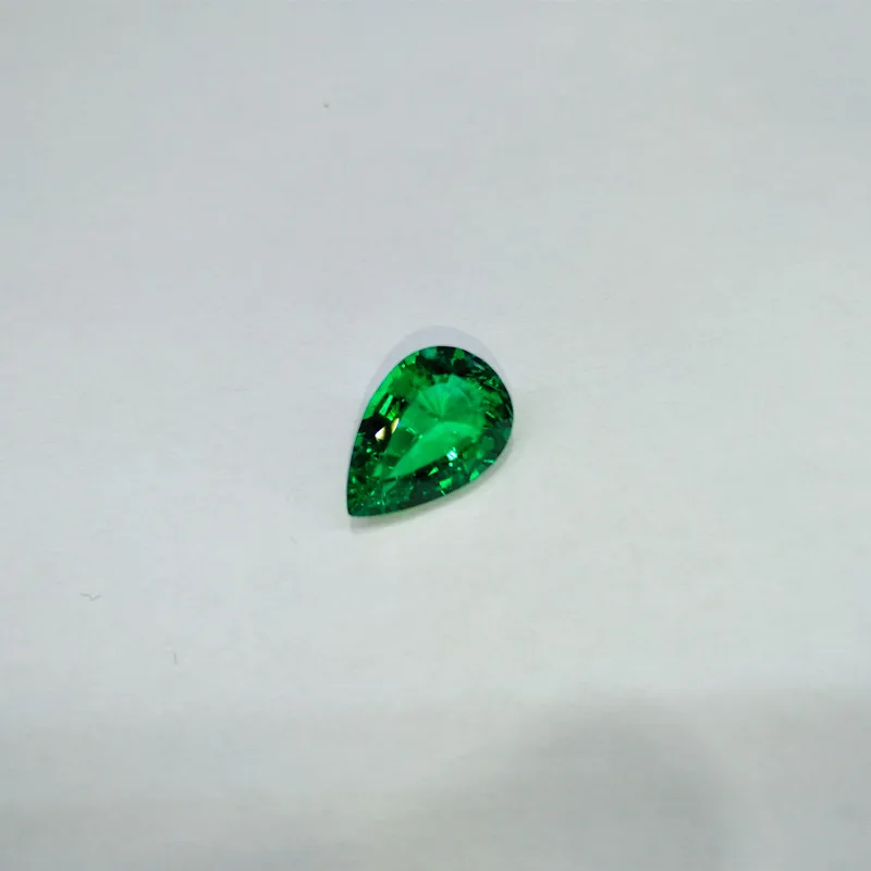 

5x8mm Excellent Pear Starsgem Hydrothermal Colombian Emerald 0.75ct Synthetic Gemstone