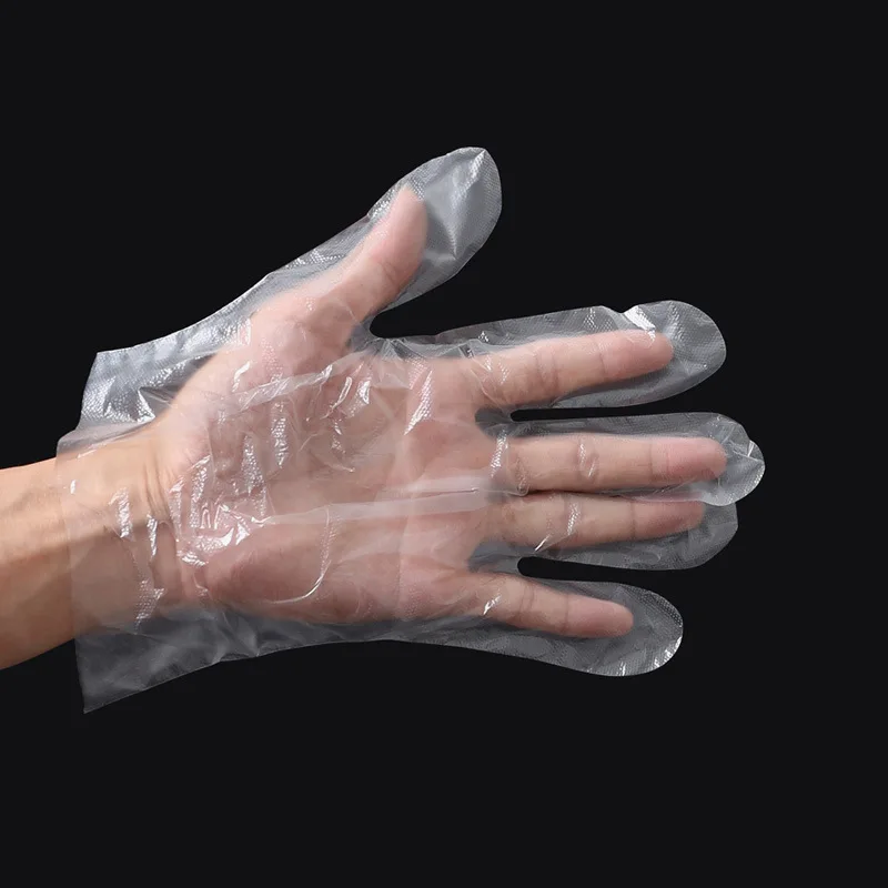 
Factory disposable plastic hdpe waterproof gloves 