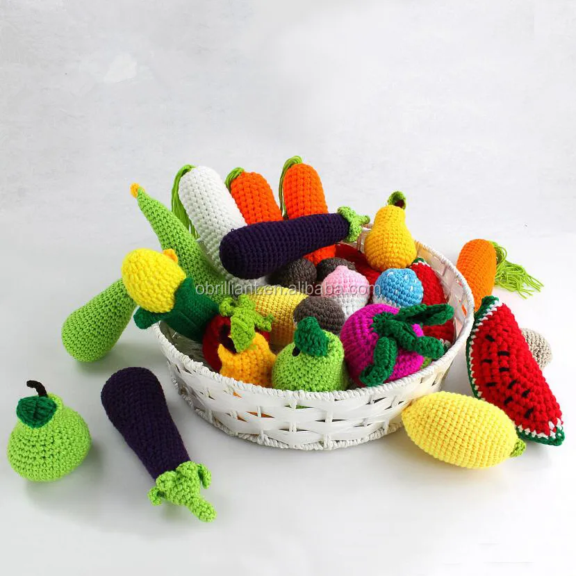 pretend play set educational toy crochet breakfast toys for kids Montessori baby toys toy story 4 Crochet food sandwich