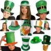 St Patrick's Day Irish Leprechaun Plush Felt Top green underbrim snapback hat Fancy Dress Cap Cover QHTT-2000