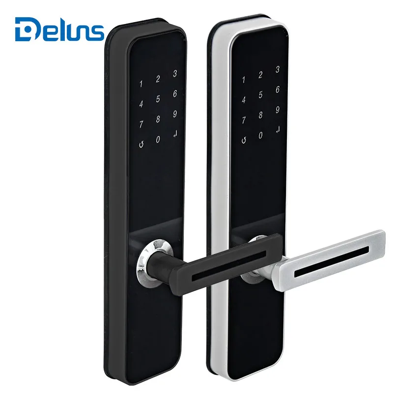 
smart phone ttlock app control bluetooth fingerprint password door lock for home airbnb office school hotel 