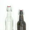 Airtight glass container homes drinking juice storage beer bottle with swing top lid