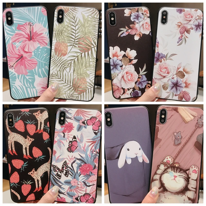 

Plants Printing IMD Case for Samsung Note 8 9 Galaxy S9 S10 Plus Soft TPU Custom Smart Phone Cover for iPhone 11 6plus X Max Xr