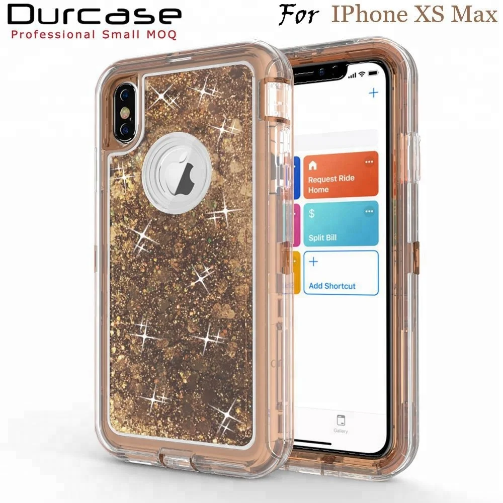 6 inch Mobile Case Glitter Liquid Sand Quicksand Phone Case For iPhone XS Max 6.5